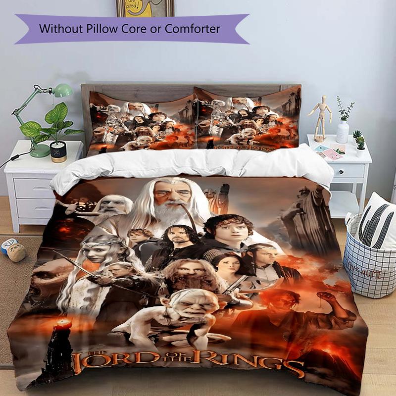 3pcs Lord_of_the_Rings Duvet Cover Set (1 Duvet Cover + 2 Pillowcases, No Core) - Comfortable, And Breathable Bedroom Decoration yy251104004