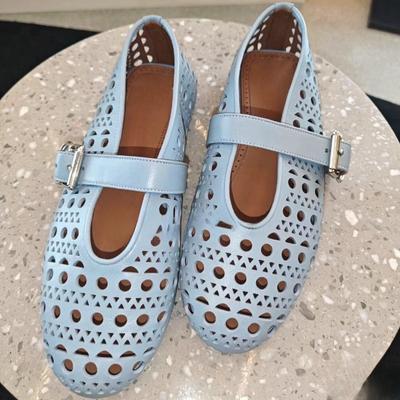 Chaussures de danse de ballet pour femmes, nouvelles chaussures simples en maille à fond plat respirantes et confortables pour printemps/été européennes et américaines