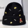 Winter Soft Thickened Cold Hat Cartoon Autumn Winter Korean Embroidery Letter Cold Hat Men Women Cute Knitted Hats