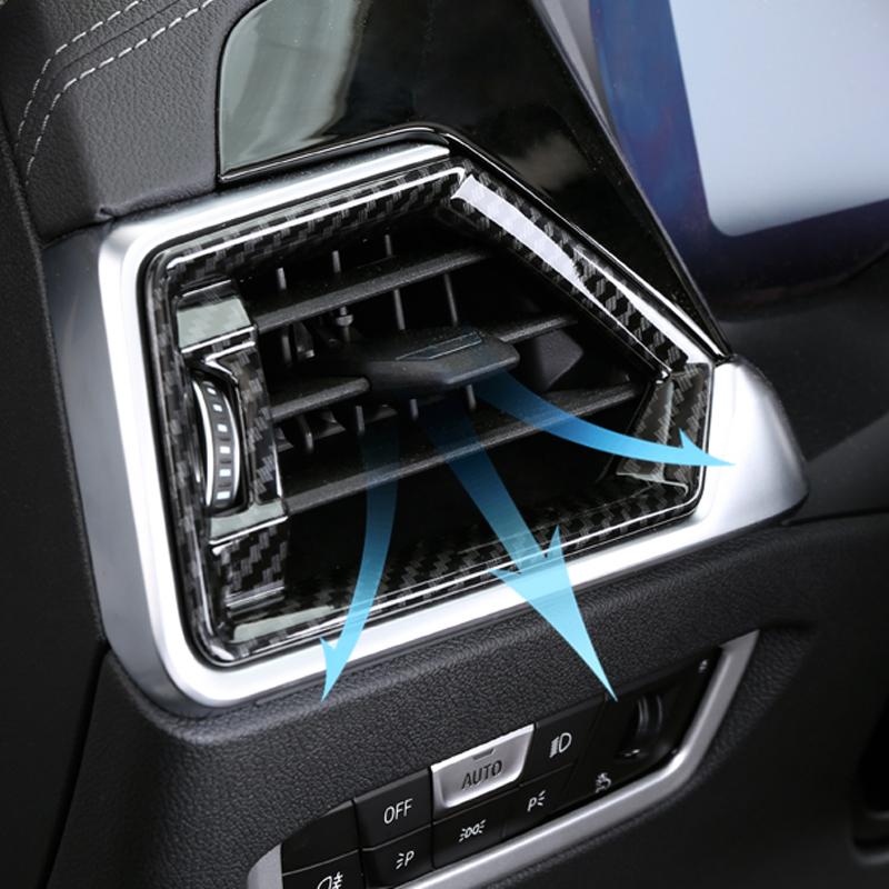 2PCS Car Center Console Front Air Outlet Vent Frame ABS Decoration Auto Interior Accessories For BMW 3 Series G20 G28