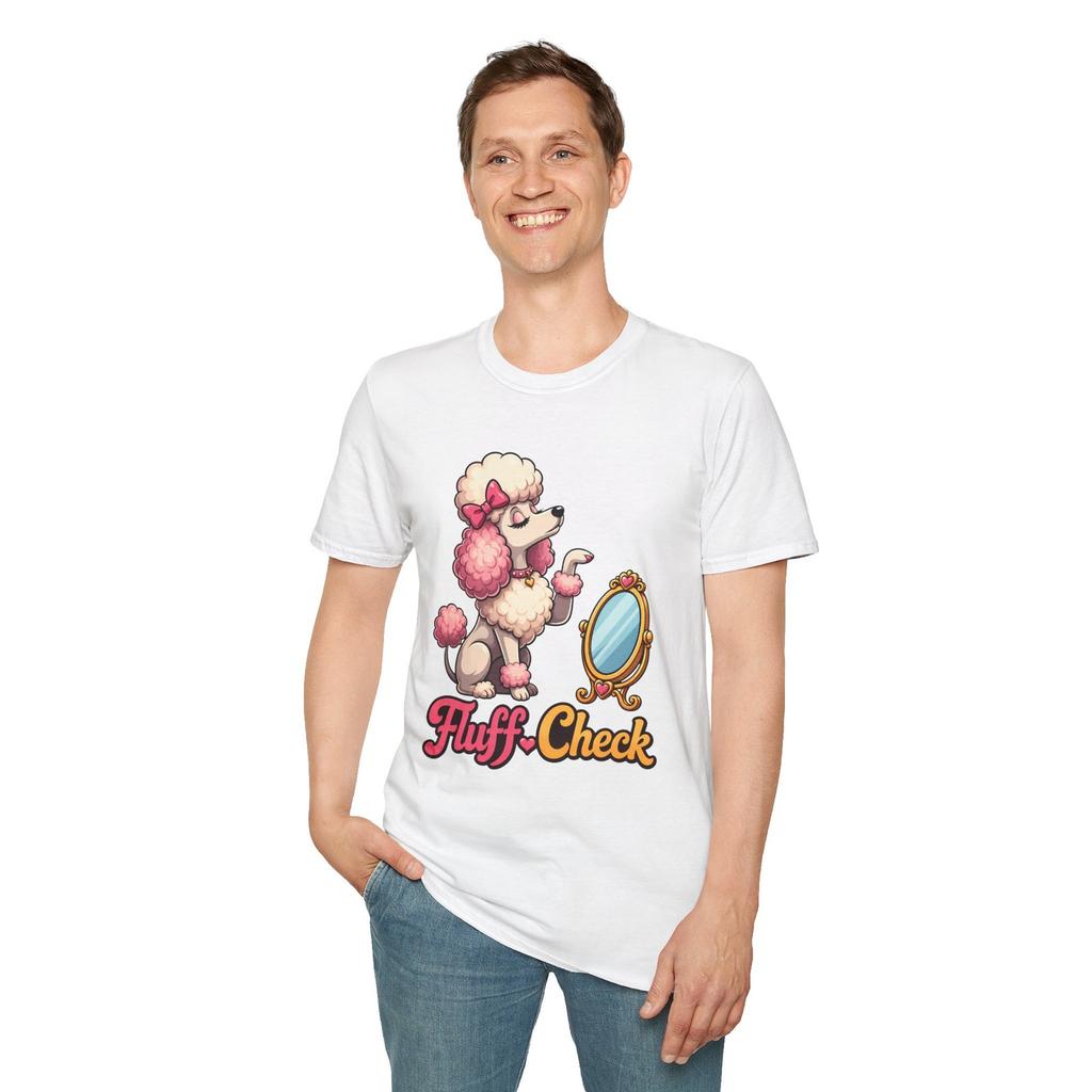 Poodle Cartoon Cute Funny Grooming Pet Mirror Unisex Softstyle T-Shirt