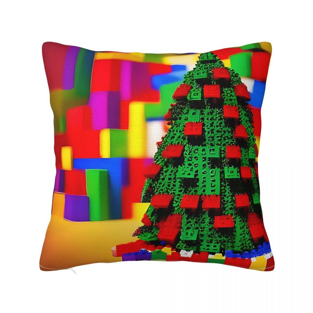 Building Blocks Loads Of Bricks Blue Square Pillow Cases Cushion Covers Awesome Polyester Decor Pillowcover for Car 18x18