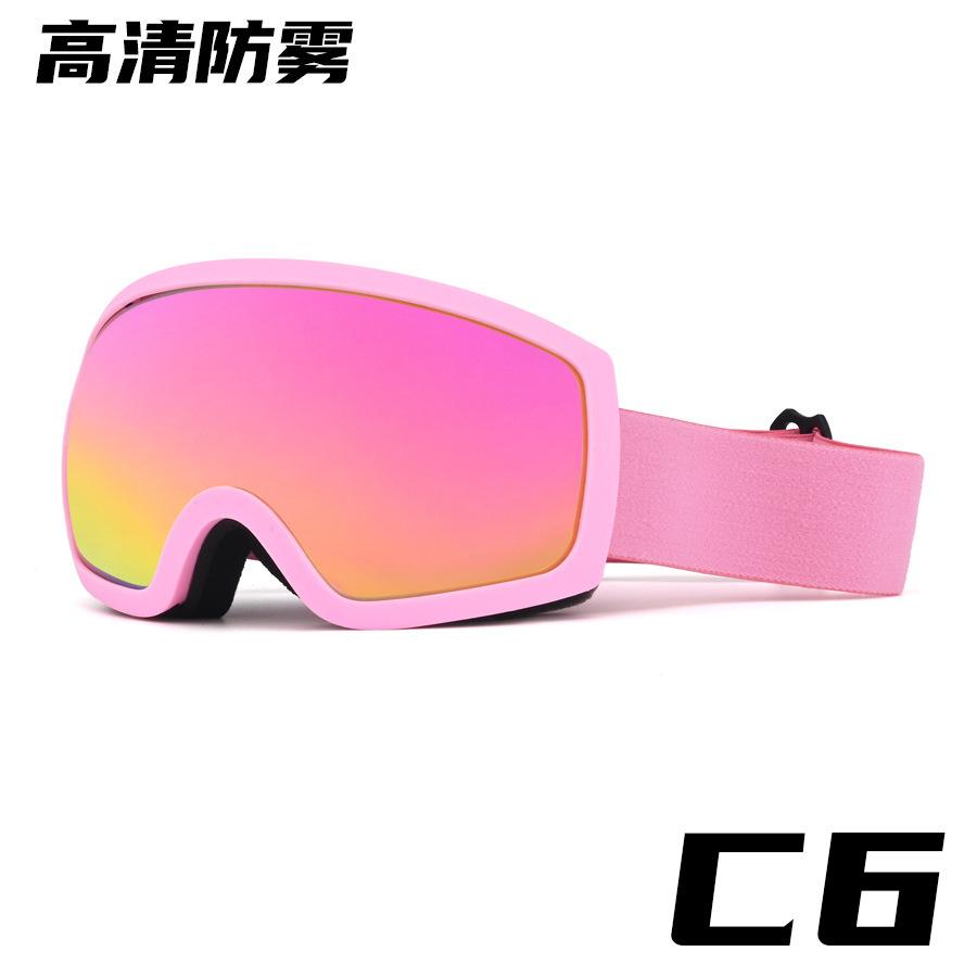 Best-selling ski goggles with double-layer anti-fog and large spherical lens, suitable for myopic individuals