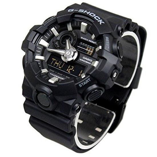 Police Self-Defense Force G-SHOCK 20 ATM Water Resistant Ana-Digi Plastic Belt Watch Mens (GA-700-1A GA-700-1B GA-700-4A) (GA-700-1B (Black B))