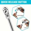 6PCS Ratchet Wrench Set 1/4 3/8 1/2 Inch Dual Pawl Ratchets with Extension Rod Chrome Molybdenum Steel Tool