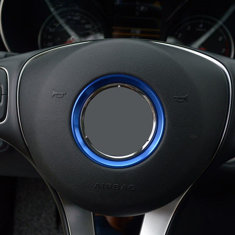 Steering Wheel Center Emblem Decoration Circle Ring Cover Trim Auto Interior  For  B*z C E CLA GLA GLE GLC