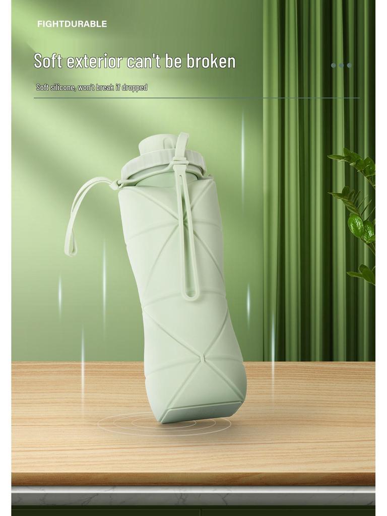 Silicone Collapsible Large-Capacity Travel Water Bottle – Portable, Heat-Resistant, Food-Grade Folding Sports Cup
