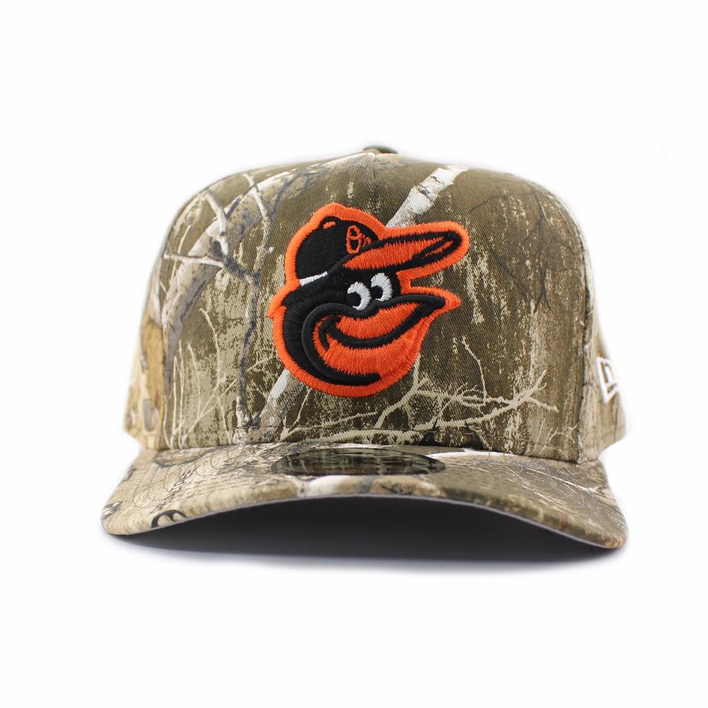 [New Era] Cap 9FIFTY Snapback Baltimore Orioles MLB A-FRAME SNAPBACK CAP REAL TREE CAMO BALTIMORE ORIOLES Baseball Camouflage Hat AF 950 A-Frame