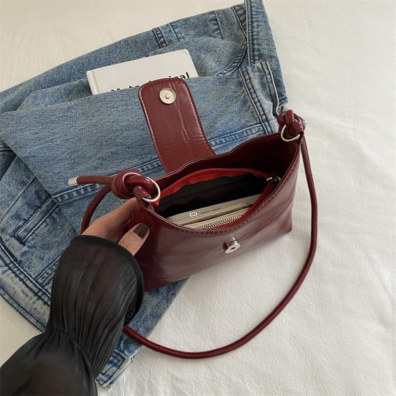Women Casual Mini Underarm Bucket Bag Single Shoulder Crossbody Daily Handbag