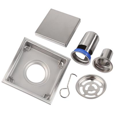 304 Edelstahl 110 X 110mm Badezimmer Dusche Fliesen Einlage Quadratischer Duschbodenablauf Sieb