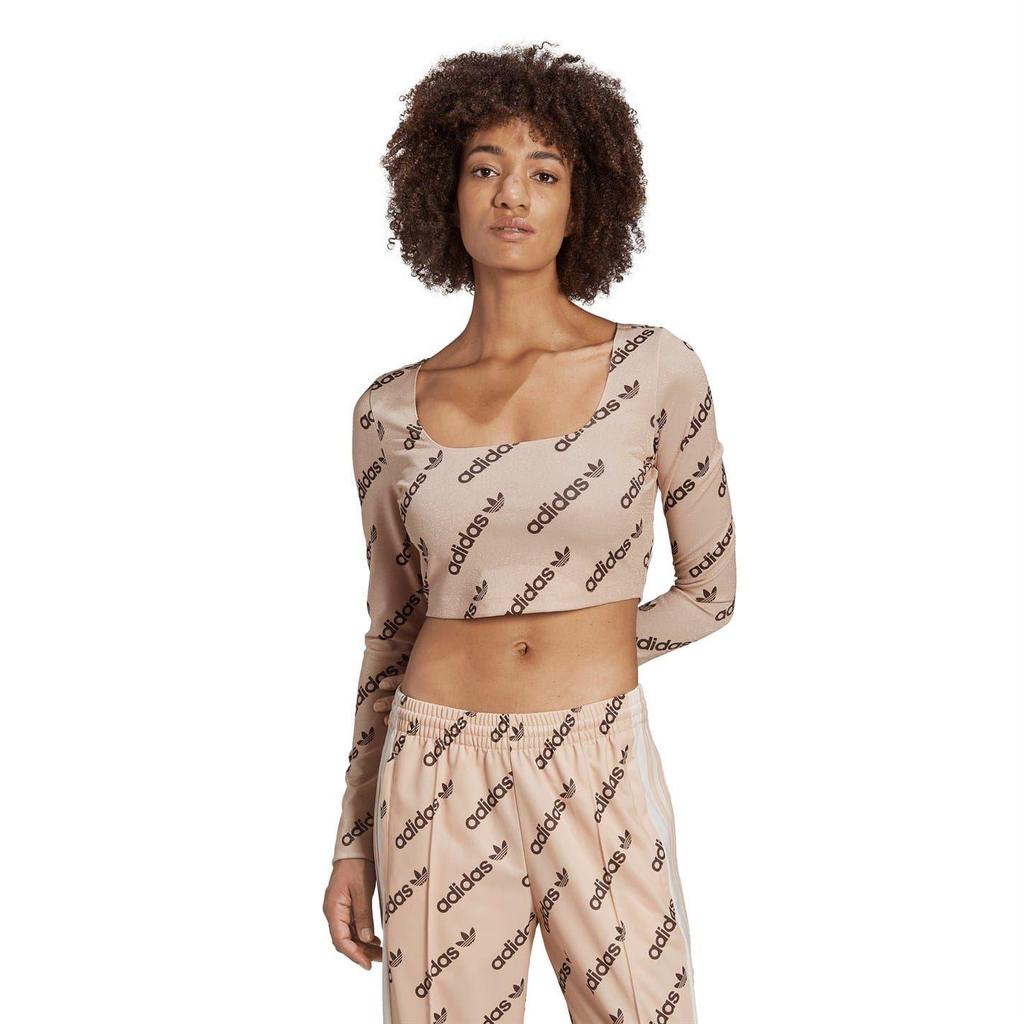 adidas Womens/Ladies Originals Square Neck Long-Sleeved Crop Top