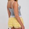 Women Summer Shorts Multi-layered Scattered Hem Ruffle Lace Trim Beach Shorts Lolita Style