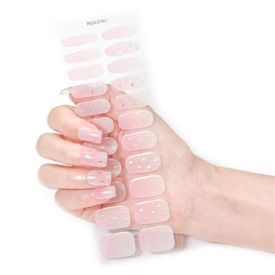 20 peças Estilo Natalino Amigáveis para Viagem Wraps de Gel para Unhas Wraps de Gel UV Adesivos Profissionais de Nail Art para Nail Art em Casa