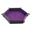 Hexagonal Velvet Dice Tray: Portable, Foldable PU Storage for Tabletop Games