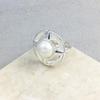 UNOde50 Silver Plated Pearl Star Ring: Elegant Gift for Her