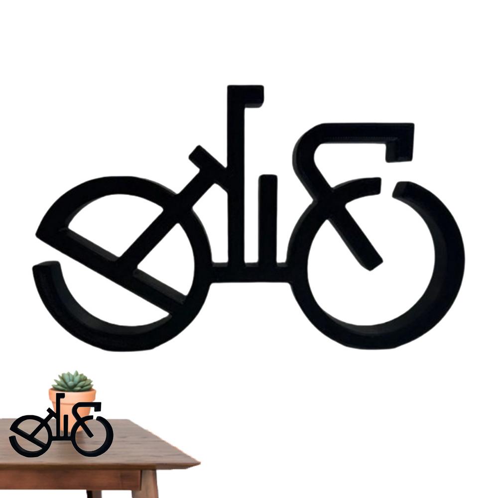 Cycling Statue Acrylic Decorative Minimalistic Model Vintage Home Tabletop Ornament Wire Framed Style Cycling Art Wall