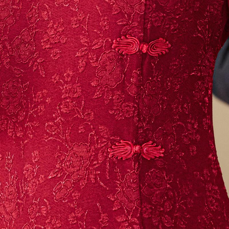 Paster Mother's Chinese Style Pankou Cheongsam Dress