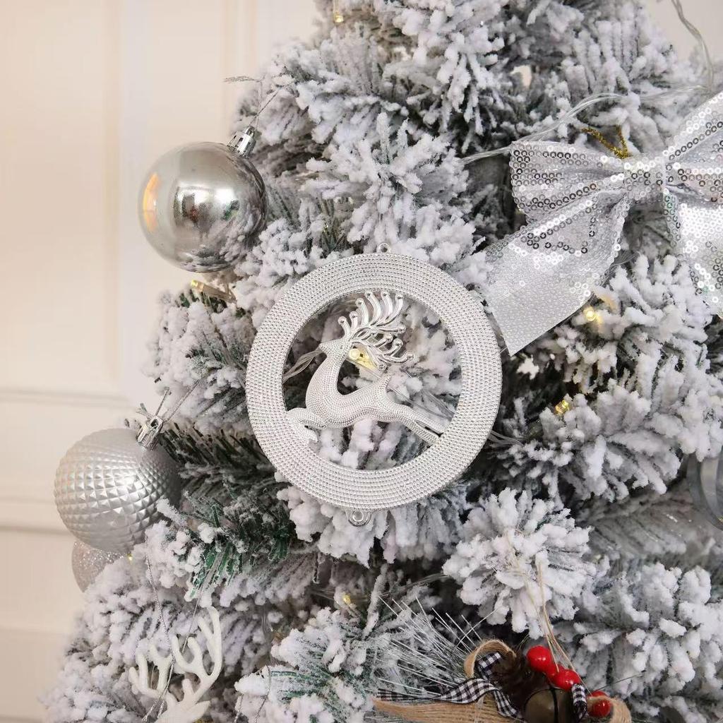 Luxury Flocked Snow Christmas Tree with Ornaments for Home Décor