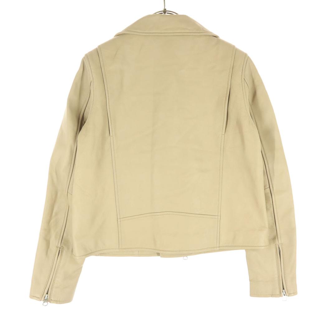 SLOBE IENA Long Sleeve Leather Double Riders Jacket 38 Sheep Leather Women Used