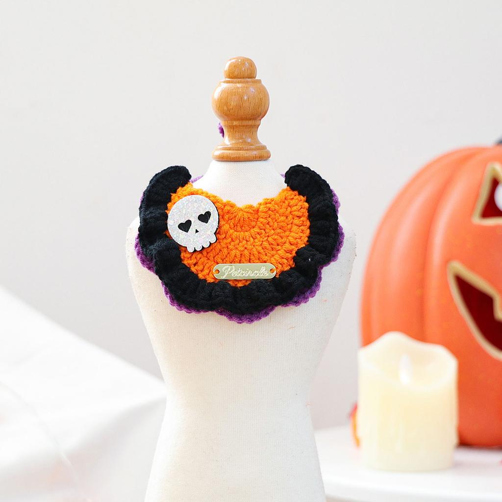 Polyester Pet Neckband Collar For Halloween Celebration Customizable Design Night Visibility Easy Cleaning