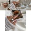 Stylish Open-finger Copper Ring For Women Chic Geometric Design Statement Jewelry