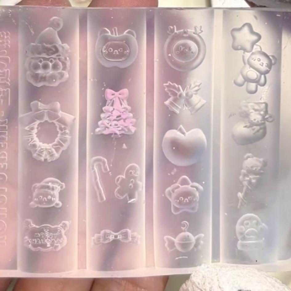 High-Transparency 3D Silicone Christmas Tree Nail Art Mold Ornament