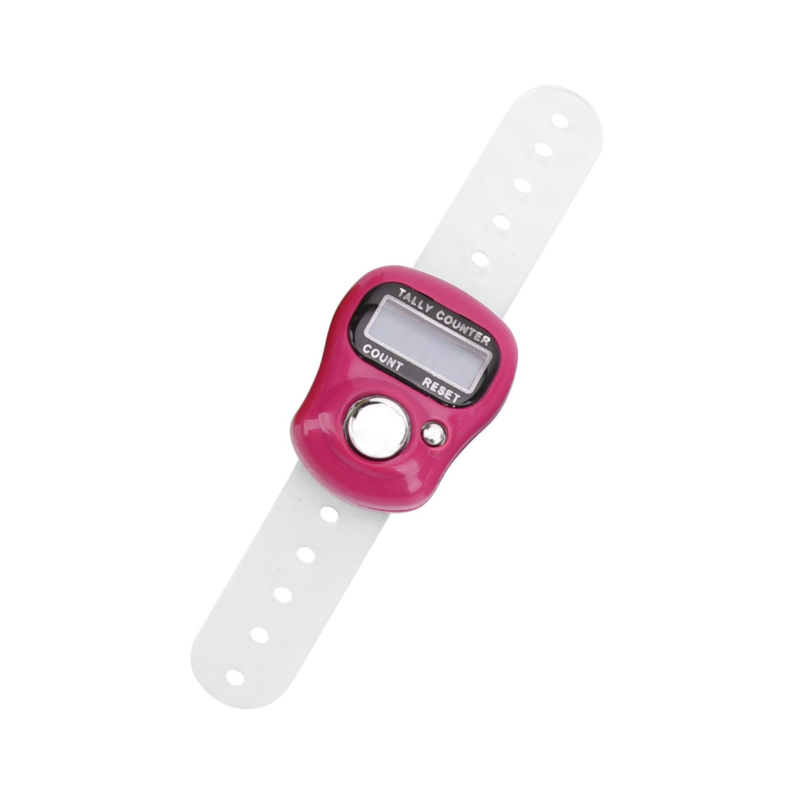 

Электронный счетчик пальцев с обнуляемым 5-разрядным ЖК-дисплеем, ручной счетчик для молитв и ходьбы, темно-синий Pink розовый