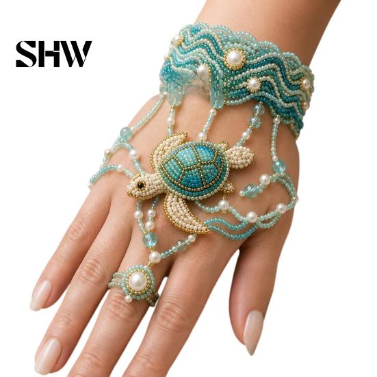 Pulsera de Cadena de Mano Manualidades DIY Kit de Cuentas, Set para Hacer Joyería Tejida con Cuentas, Kit de Accesorios Ajustables para Adultos Regalos Amantes de las Manualidades