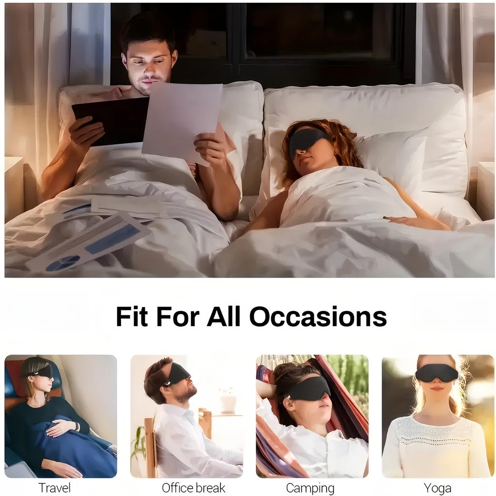 1Pc/2Pcs/3Pcs 3D Eye Contour Sleep Mask Zero Eye Pressure Eye CoverSoft And Com Fortable To Help With Deep Sleep And Yoga Relaxation Adjustable Strap