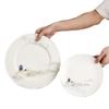 Luxury Gold Rim Landscape Ceramic Tableware Set: Bowls & Plates for Club Private Rooms and Restaurants