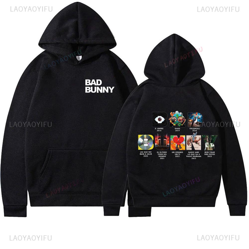 Sudadera con capucha del álbum DTMF Bad Bunny para hombre y mujer, jersey holgado, sudadera de invierno, regalo para fans, suéter elegante, nuevo en 2025, manga larga