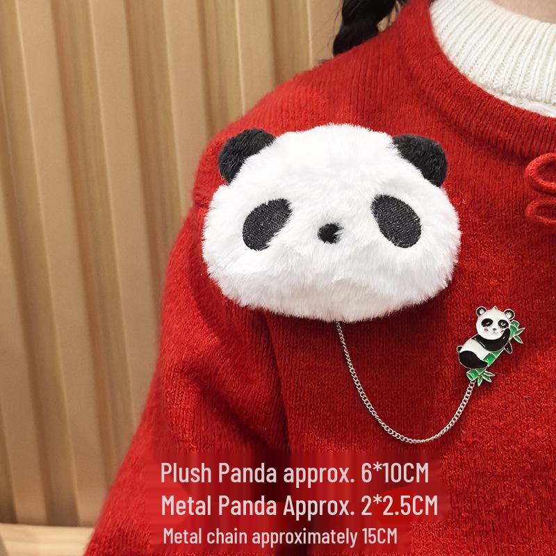 Adorable Red Panda Brooch: Cute Plush Backpack Pin for Students, Couples & Women - Perfect Birthday Gift