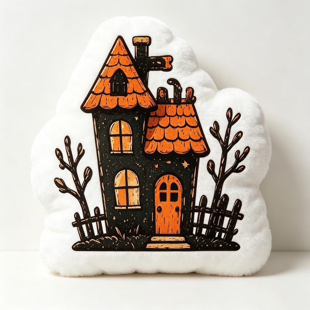 Vintage Halloween Double Sided Print Shaped Throw for Couch Sofa Bed Decoration