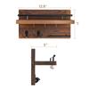 Soporte de Madera para Llaves y Correo para Pared Decorativo con 5 Ganchos para Llaves Organizador de Correo de Pared con Estante Colgador de Llaves para Decoración del Hogar