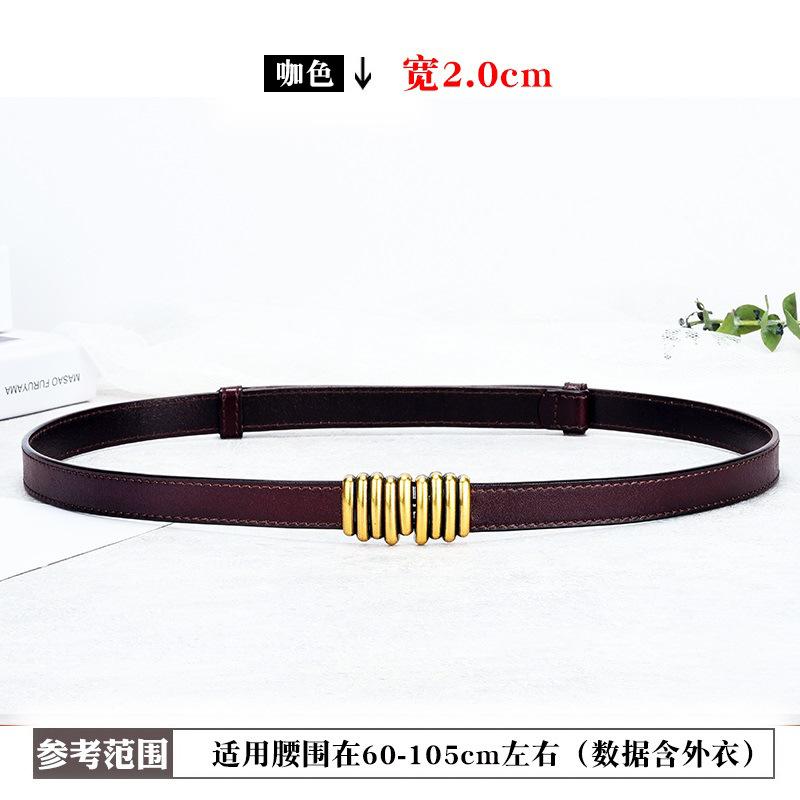 Simple Women'S Thin Belt Leather Decorative Suit Belt With Skirt Shirt Waist Chain