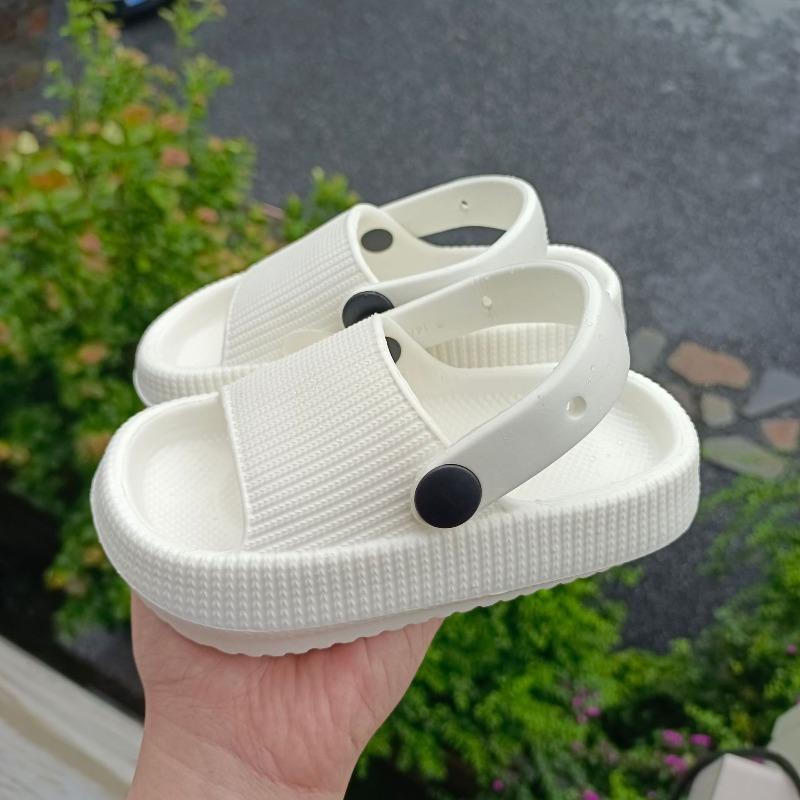 

Summer Children s Slippers Boys and Girls Indoor Household Men s Home Belt Heel Belt Breathable Comfortable Children s New 14/15 （130mm） белый
