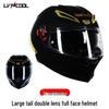 Unisex Carbon Fiber Full-Face Motorcycle Helmet with Bluetooth & Anti-Fog, 3C Certified for All Seasons
