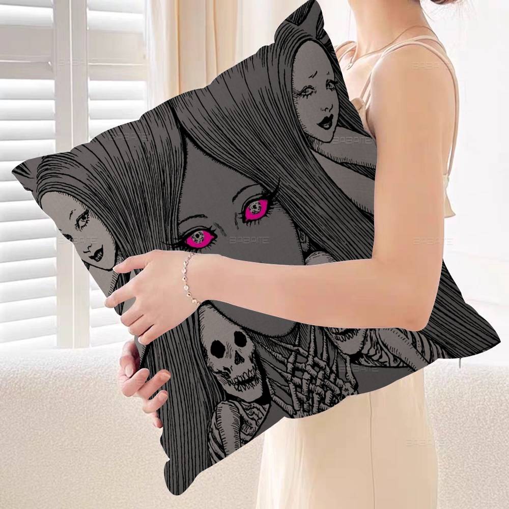 Anime Tomie Junji Ito Stitch Lucky Dragon Pillow Cover Sofa Cushion Cover Home Room Decoration Children Gift