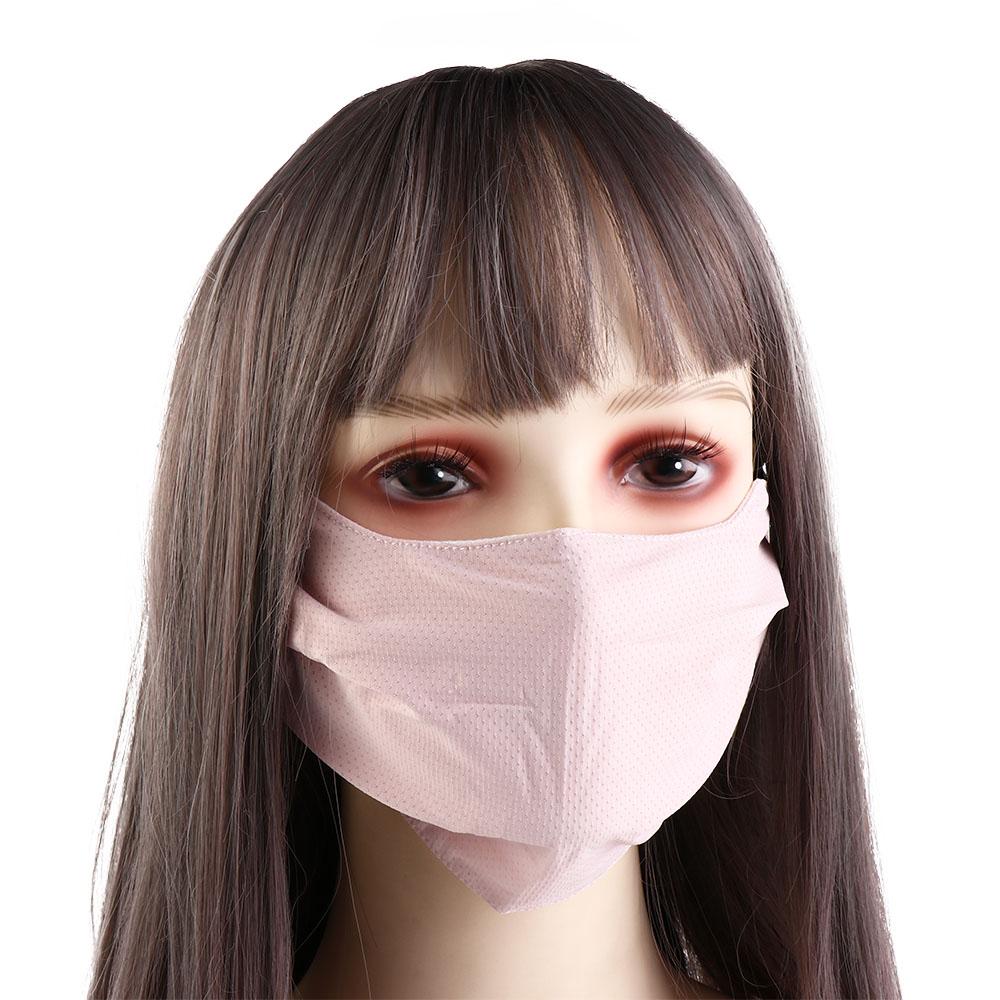 Color Hiking For Girl Outdoor Sun Protection Face Scarf Ice Silk Mask Face Cover Sunscreen Mask