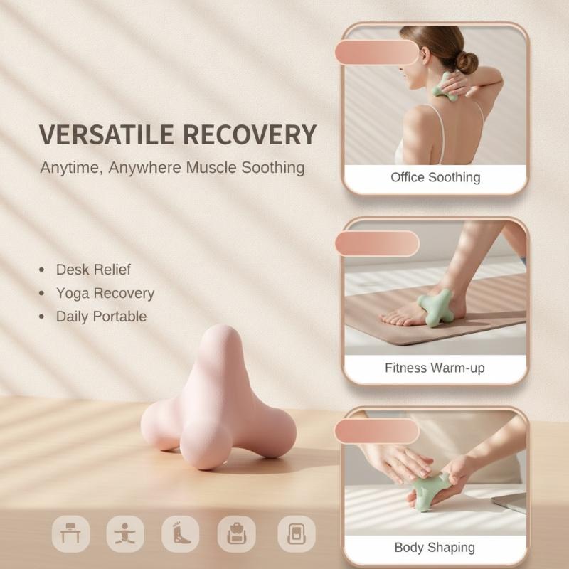 4 Corner Fascia Massage Ball Muscle Relief Tool For Neck Shoulder Back Waist Foot Yoga Fitness Relaxation Meridian Fitness Ball
