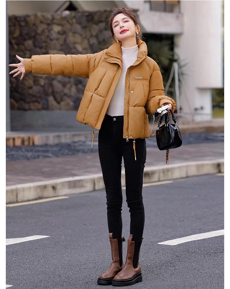 Women's Short Stand Collar Warm Windproof Winter Jacket