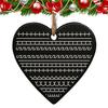 Funny Hidden Swear Christmas Ornament Heart Shaped Hidden Message Decor for Christmas Tree Novelty White Elephant Gag Gift Prank Party Supplies