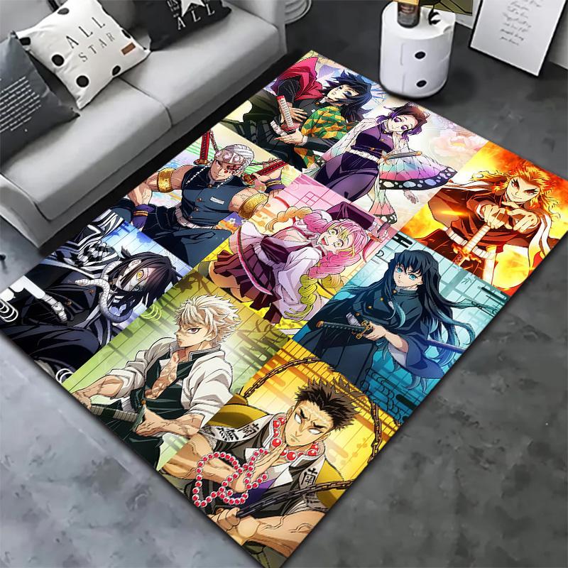 Demon Slayer Carpet Rug For Living Room Bedroom Home Sofa Decoration Kids Play Nonslip Floor Mat