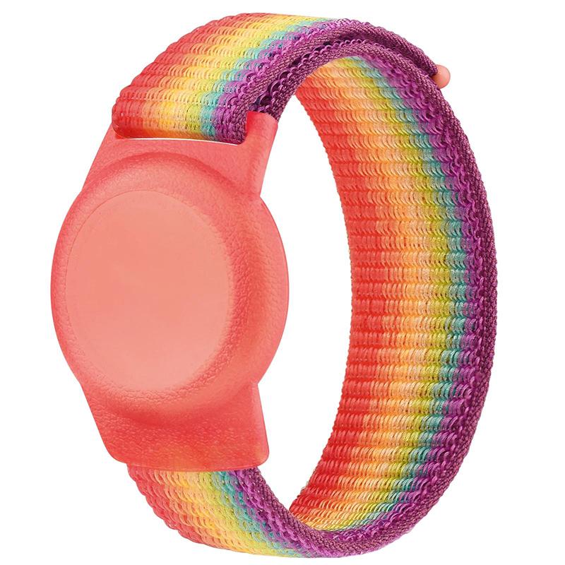 Nylon Strap Waterproof Adjustable Kids Bracelet Replacement Child Wristband Anti-Scratch Case For Apple Airtag Strap Accessories