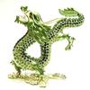 Feng Shui Dragon Riding On Emperor Green Dragon Figurine Glitter Year of the Feng Shui Good Luck Item Wish-Granting Clouds, Dragon, Dragon,
