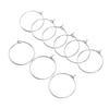 50pcs Stainless Steel Bulk Hoop Earrings Open Hoop Light Weight Wine Glass Rings Silver Round Hoop Ear Wires Party Favor