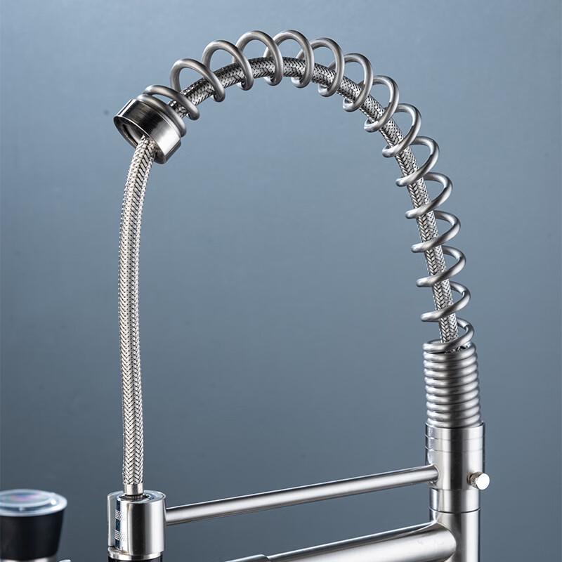 TLXT Wall-Mounted Spring Pull-Out Kitchen Faucet