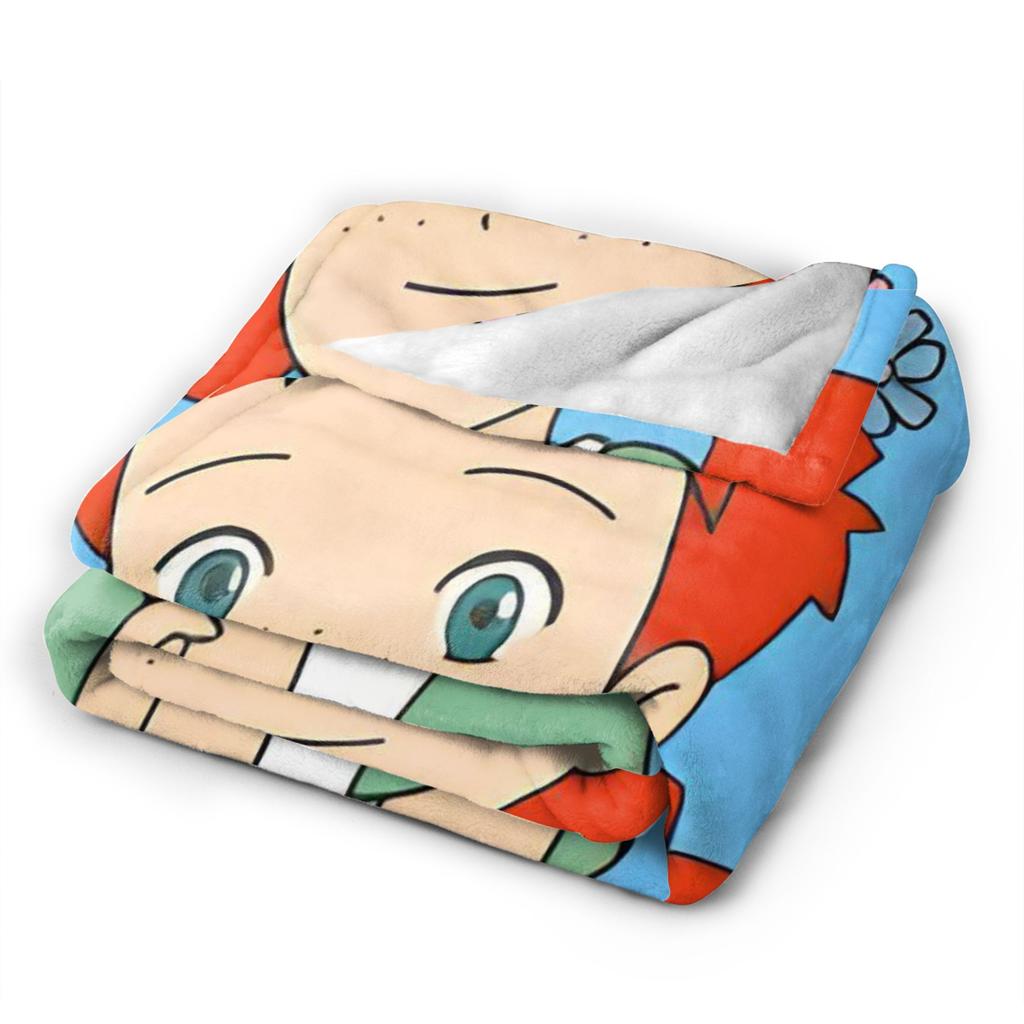 Cartoon manga A-Anne of Green Gables Super Soft Blanket Kids Plush Throw Blanket Street Trend Flannel Bedspread Sofa Bed Cover