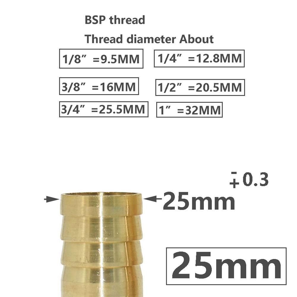 Brass 1/8 1/4 1/2 3/8 3/4 1" Male Thread To 4/6/8/10/12/16/20/25/32mm Hose Barb Connector Copper Pipe Fitting Coupler