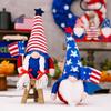Eyecatching Independence Day Knit Hat Rudolf Doll With Flag And Display Light